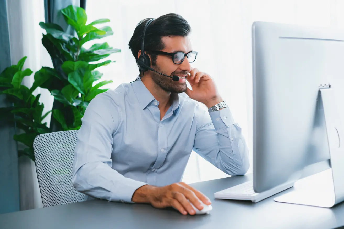 man-wearing-headphones-and-shirt-unified-voice